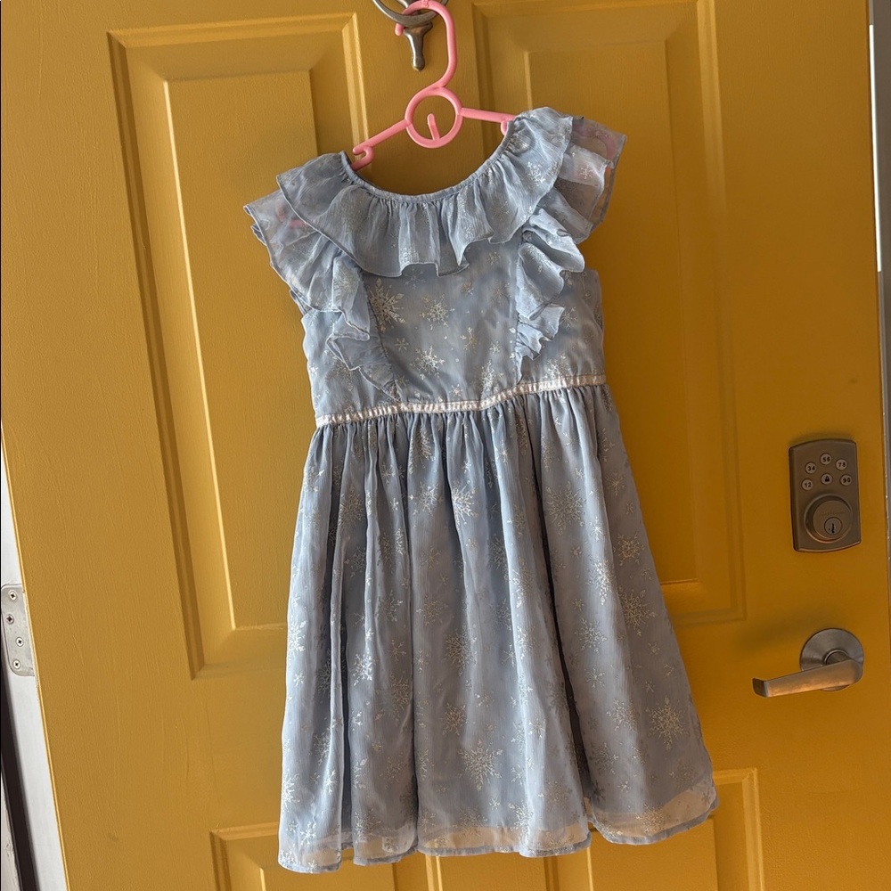Disney x Janie and Jack Blue Gray Elsa Dress - Picture 3 of 8